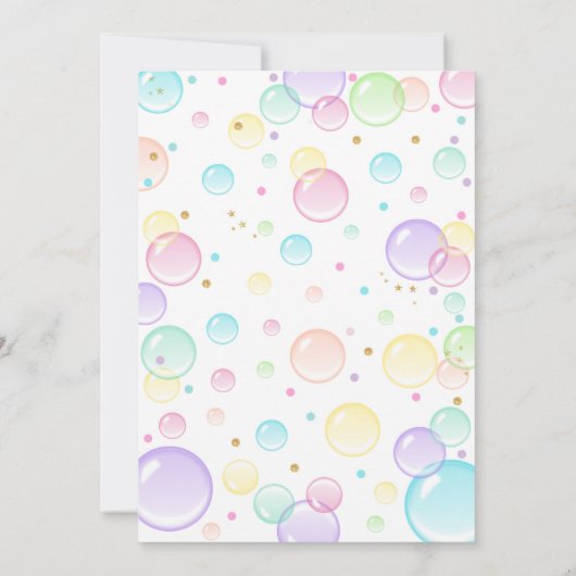 Blasen Geburtstag Einladung Blasen des Vergnügens  (Rückseite)