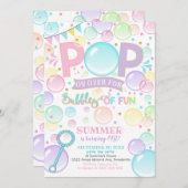 Blasen Geburtstag Einladung Blasen des Vergnügens  (Vorne/Hinten)