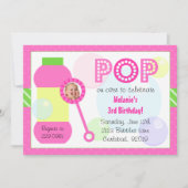 Blasen-Geburtstags-Party Einladung (Vorderseite)