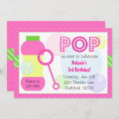 Blasen Geburtstagsparty Einladung (Vorne/Hinten)