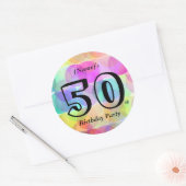 Blasen - Geburtstagsparty Round Sticker (Umschlag)