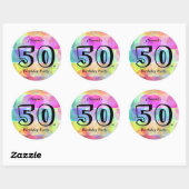 Blasen - Geburtstagsparty Round Sticker (Blatt)