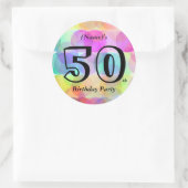 Blasen - Geburtstagsparty Round Sticker (Tasche)