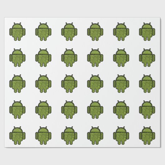 Blasen-Gekritzel-Charakter für den Android™ Geschenkpapier (Flach)