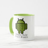 Blasen-Gekritzel-Charakter für den Android™ Tasse (Vorderseite Links)