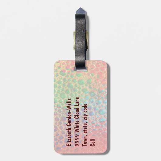 Blasen - Gepäckanhänger (Rückseite vertikal)