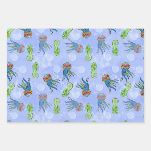 Blasen Geschenkpapier Set (Vorderseite 2)