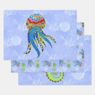 Blasen Geschenkpapier Set