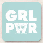 Blasen: Girl-Power Getränkeuntersetzer<br><div class="desc">Die Powerpuff-Girls | Abkürzung "GRL PWR" mit Blasen!</div>