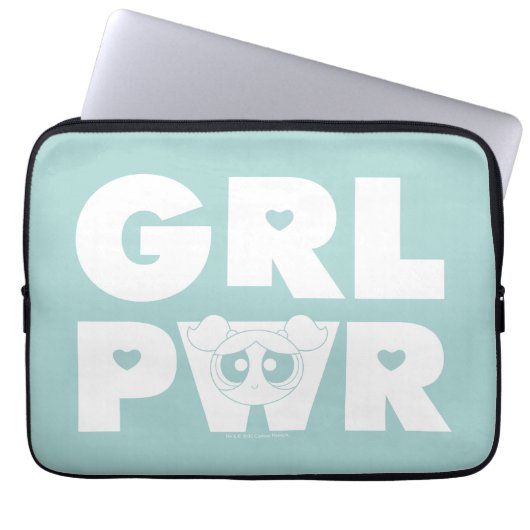 Blasen: Girl-Power Laptopschutzhülle (Vorderseite)