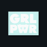 Blasen:Girl-Power Leinwanddruck<br><div class="desc">Die Powerpuff Girls| Abkürzung "GRL PWR" mit Blasen!</div>