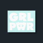 Blasen:Girl-Power Leinwanddruck<br><div class="desc">Die Powerpuff Girls| Abkürzung "GRL PWR" mit Blasen!</div>