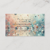 Blasen Glitzer Hintergrund Visitenkarte (Rückseite)