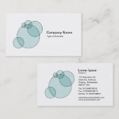 Blasen - Hellblau grün Visitenkarte (Vorne/Hinten)