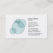 Blasen - Hellblau grün Visitenkarte (Rückseite)