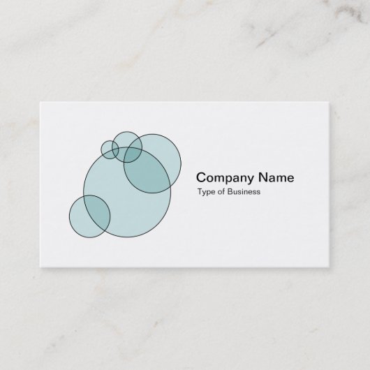 Blasen - Hellblau grün Visitenkarte (Vorderseite)