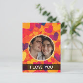 Blasen Herz Feiertagspostkarte (Stehend Vorderseite)