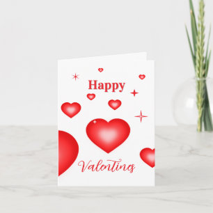 Blasen-Herz-Gutschein Valentinskarte Einladung