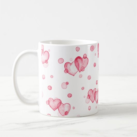 Blasen-Herzen Kaffeetasse (Links)