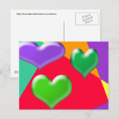 Blasen-Herzkarte Postkarte (Vorne/Hinten)