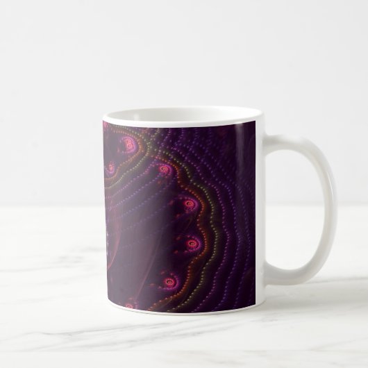 Blasen im Dunkeln lila Kaffeetasse (Rechts)