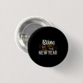 Blasen im neuen Jahr Button (Vorne & Hinten)