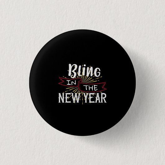 Blasen im neuen Jahr Button (Vorderseite)