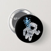 Blasen im Raum - die NASA-Hokuspokus - Raum-Blasen Button (Vorne & Hinten)