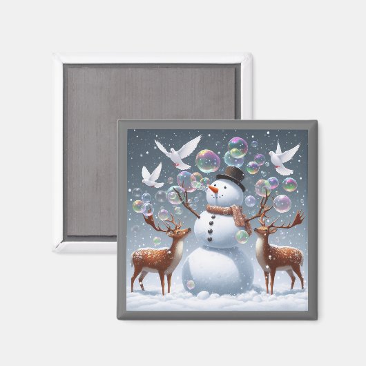 Blasen im Snowman Magnet (Vorderseite/Rückseite)