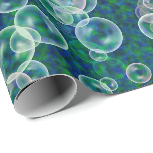 Blasen im Wasser Geschenkpapier (Rolleneckpunkt)