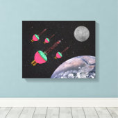 Blasen im Weltraum Leinwanddruck (Insitu (Holzboden))