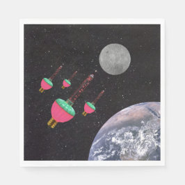 Blasen im Weltraum Serviette