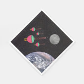 Blasen im Weltraum Serviette (Ecke)