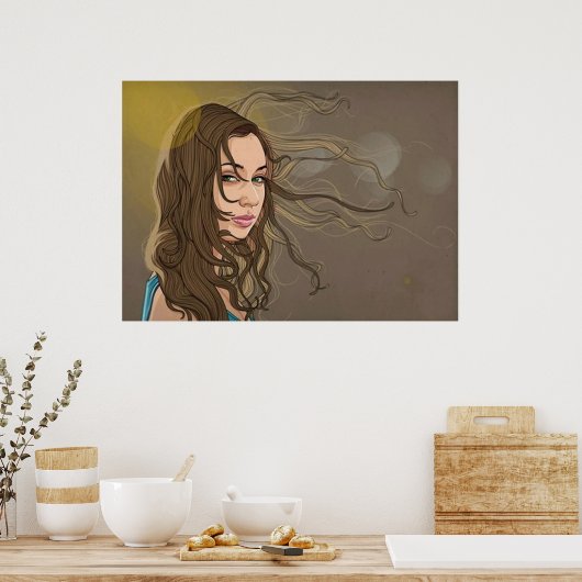 Blasen im Windposter Poster (Küche)