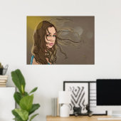 Blasen im Windposter Poster (Heimbüro)