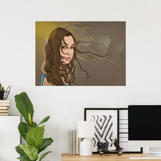 Blasen im Windposter Poster (Heimbüro)