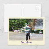 Blasen in Barcelona Spanien Postkarte (Vorne/Hinten)