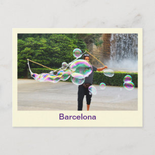 Blasen in Barcelona Spanien Postkarte