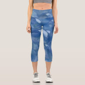 Blasen in blauen Kapseln Capri Leggings (Vorderseite)