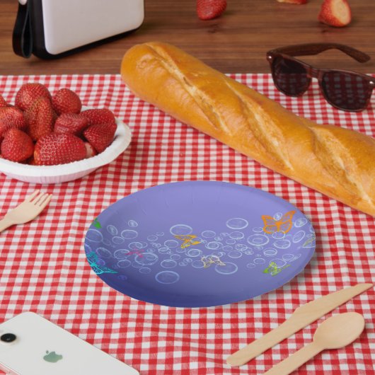 Blasen in Butteflies Pappteller (Picknick)