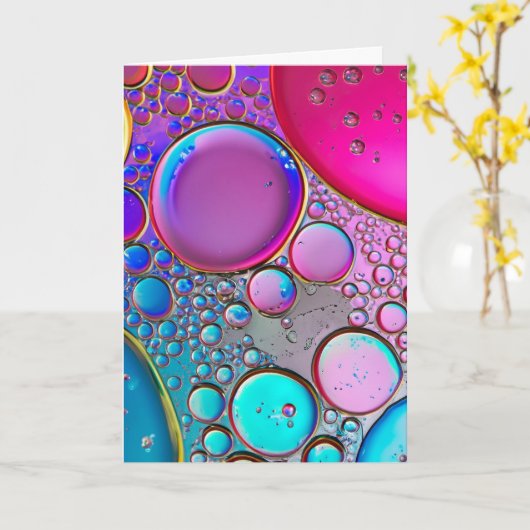 Blasen in flüssiger Form Karte (Gelbe Blume)