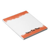 Blasen in Orange Notizblock (angewinkelt)