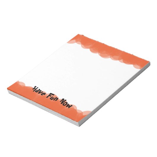 Blasen in Orange Notizblock (Rotiert)