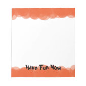 Blasen in Orange Notizblock (Vorderseite)