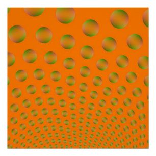 Blasen in Orange und Green Zazzle Perfektes Poster