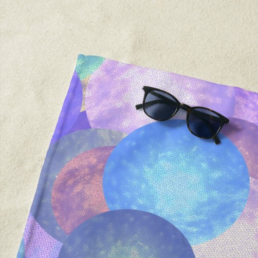 Blasen in pastellfarbenen Regenbogenfarben - 3D-Op Strandtuch (Beispiel)