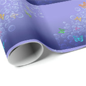 Blasen in Schmetterlingen Geschenkpapier (Rolleneckpunkt)