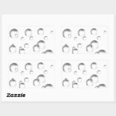 Blasen in Schwarz und Weiß Rechteckiger Aufkleber (Blatt)