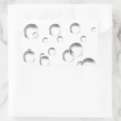 Blasen in Schwarz und Weiß Rechteckiger Aufkleber (Tasche)