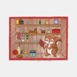 Blasen in seinem Laden Fleecedecke